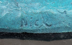 Native American Indian Mohawk Archer Pulling Bow Bronze Sculpture by Mario Nick