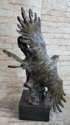 Native American Indian Man and Eagle - Bronze Bust Sculpture by Milo