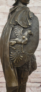 Mars God of War Bronze Metal Warrior Statue Sculpture Figure on Marble Base 29" x 13"