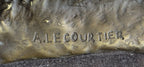 Boar Attacked by Wild Dogs Hot Cast Bronze Sculpture Statue Art by Lecourtier