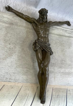 Jesus Christ on Cross Wall Hanging Crucifix Sculpture 18.5" x 17.5"