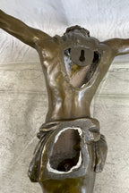 Jesus Christ on Cross Wall Hanging Crucifix Sculpture 18.5" x 17.5"