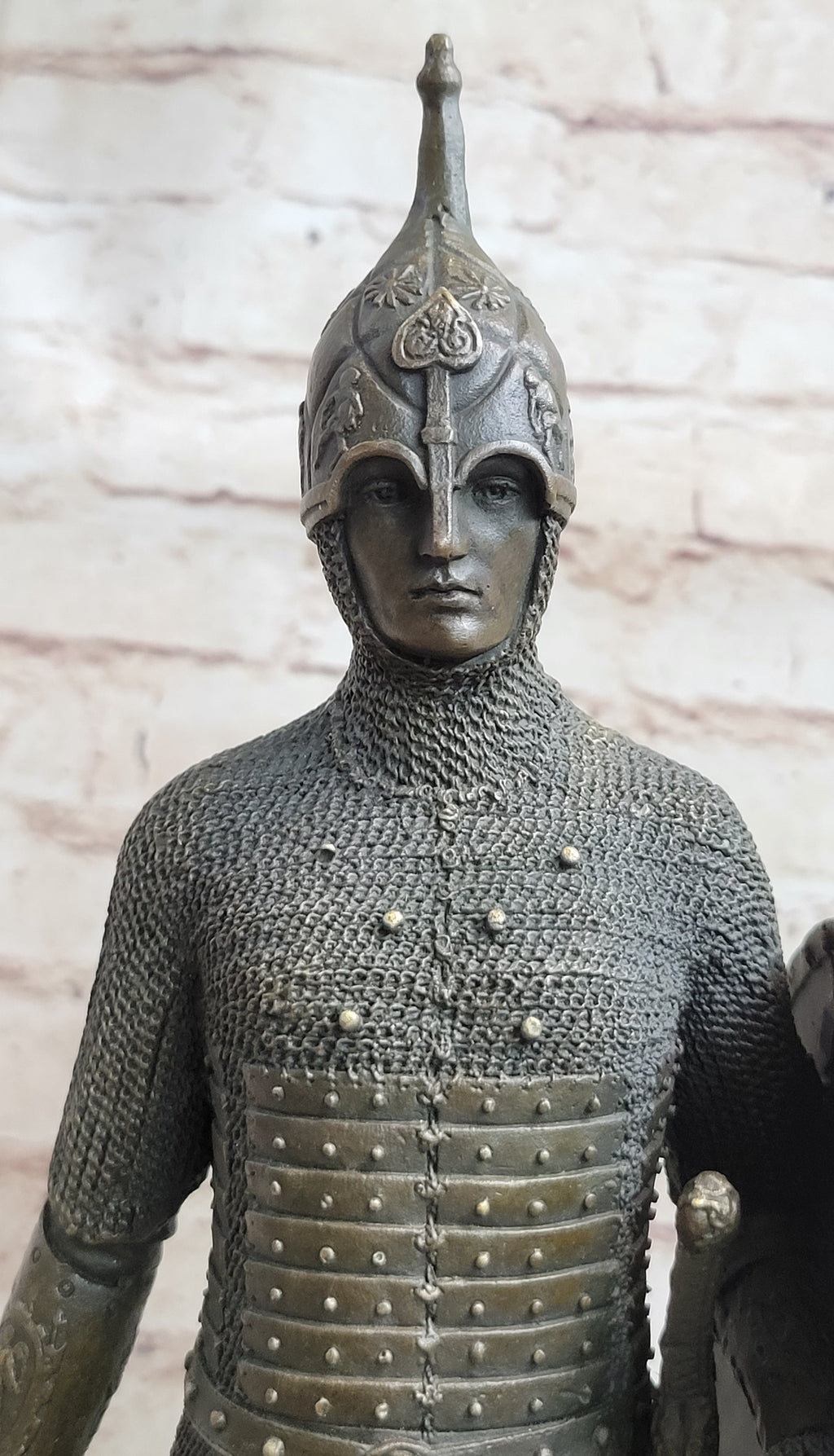 Bronze Large Medieval Art Knight Warrior Middle Ages Sculpture Statue Figurine