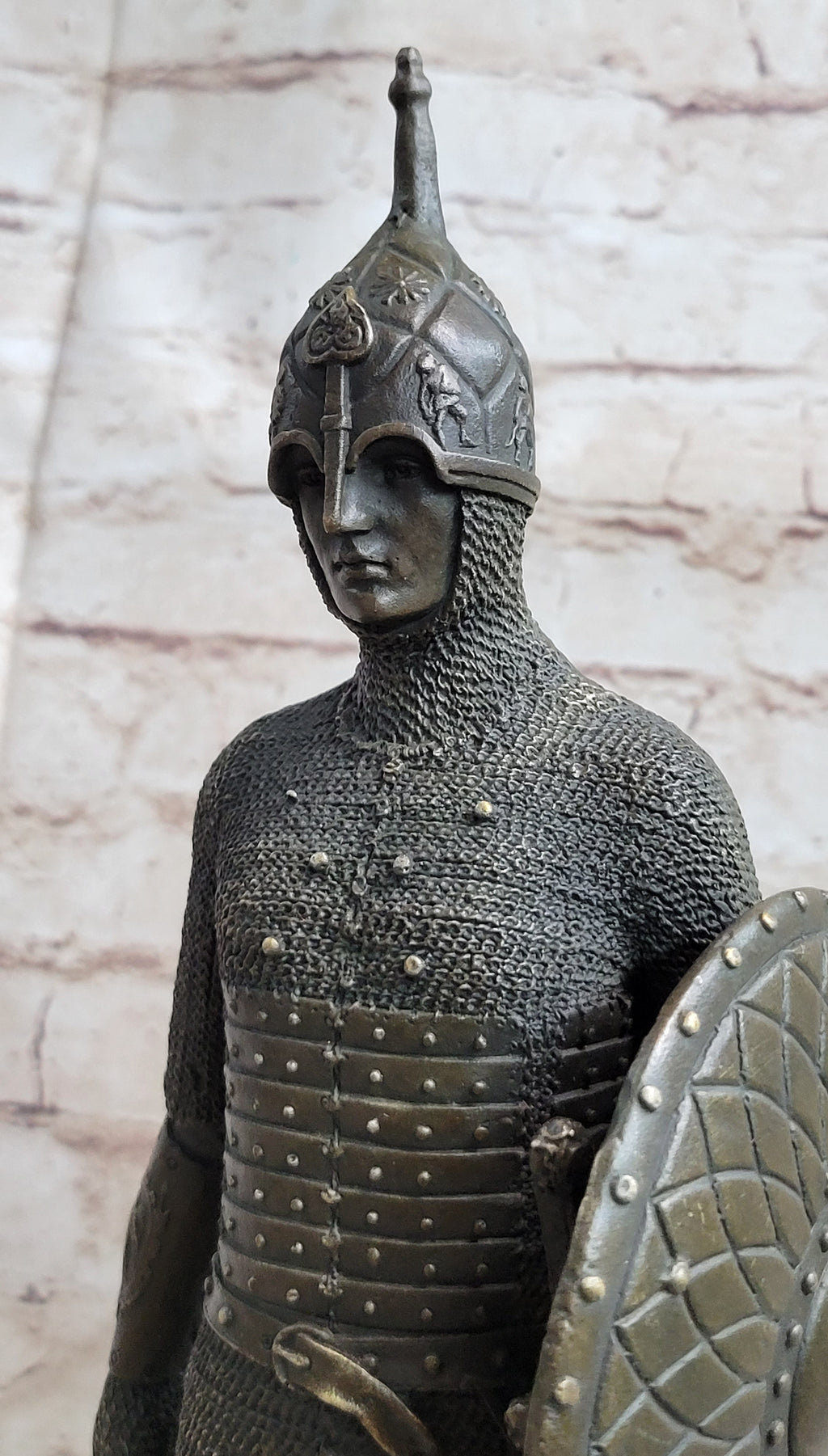 Bronze Large Medieval Art Knight Warrior Middle Ages Sculpture Statue Figurine