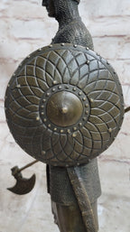Bronze Large Medieval Art Knight Warrior Middle Ages Sculpture Statue Figurine
