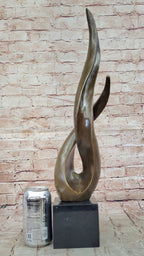 Modern Abstract Bronze Sculpture Fluid Organic Form Art Statue