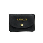Ida Mini | Signature Black Leather Card Holder Wallet