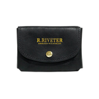Ida Mini | Signature Black Leather Card Holder Wallet