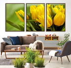 Wall Art Yellow Tulips Canvas Print