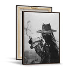 Vintage Cowboy Wall Art Canvas Print - Western Gunslinger Revolver