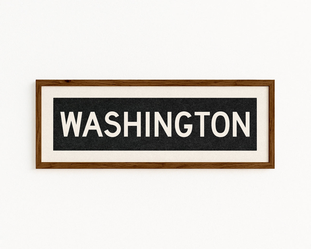 Framed Washington DC Bus Scroll