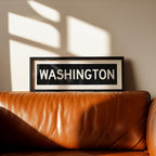 Framed Washington DC Bus Scroll