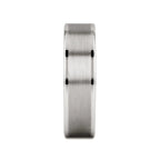 WAYNE Flat White Tungsten Wedding Band with Brushed Finished Center - 4mm - 8mm