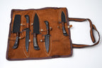 Hand-Forged 5-Piece Kitchen Knife Set | Hammered Black Carbon Steel | Pakkawood & Black WalnutHandles - CK-003