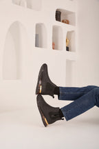 The Panther Black Leather Men Chelsea Boot
