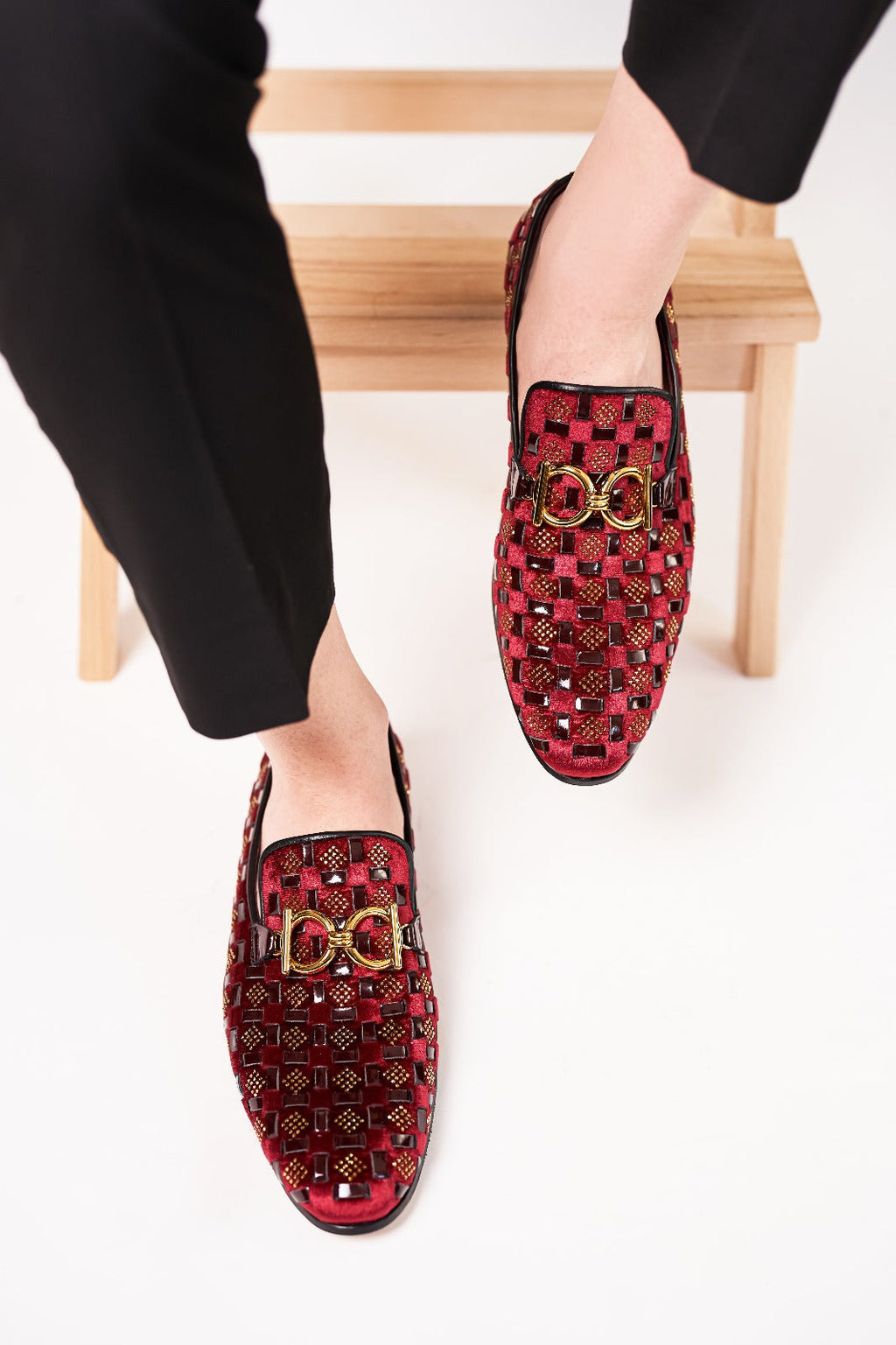 The Vicino Shoe Burgundy Bit Dress Loafer Limited Edition Men Shoe