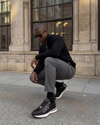 The Veneto Black Leather Men Sneaker