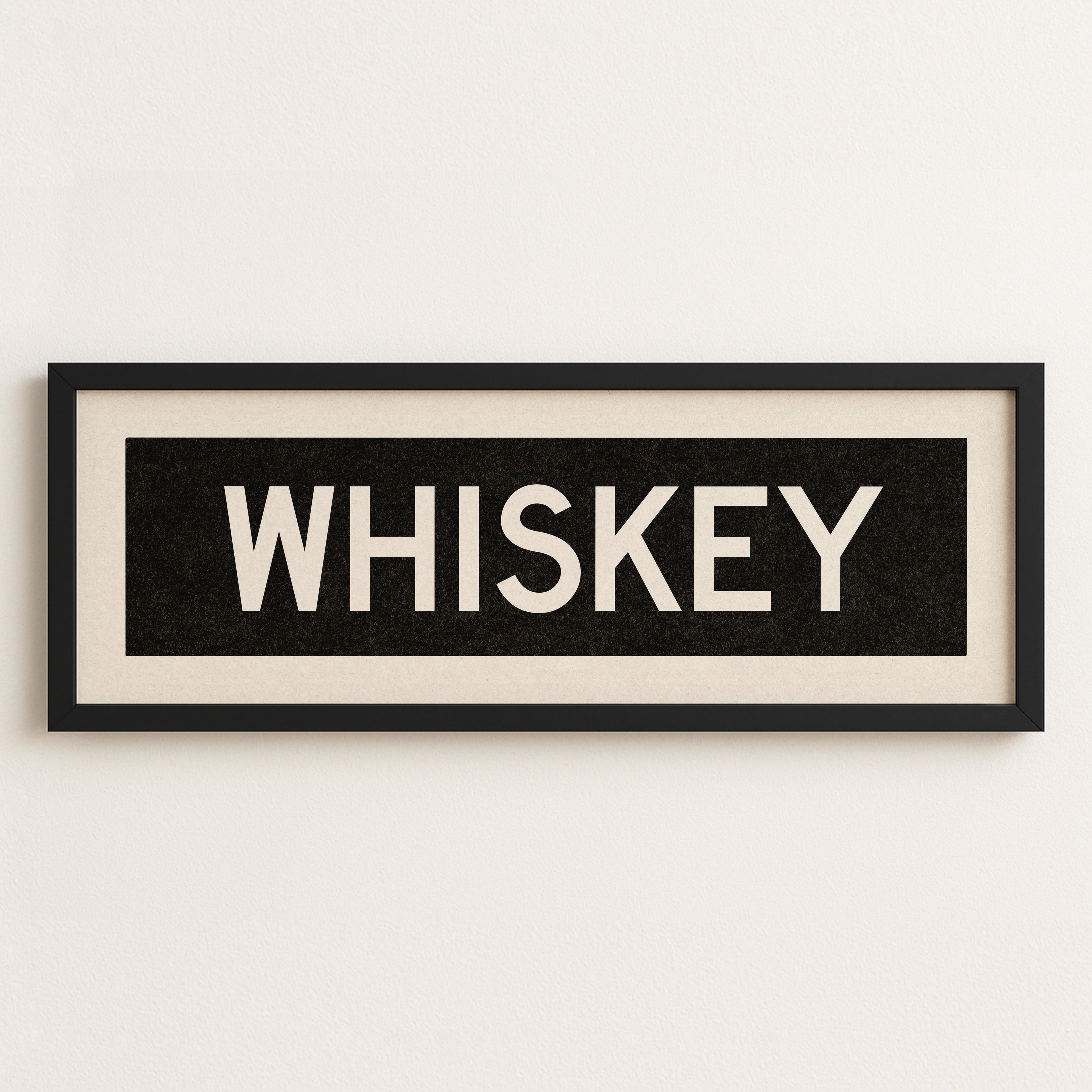 Framed Whiskey Bus Scroll Sign