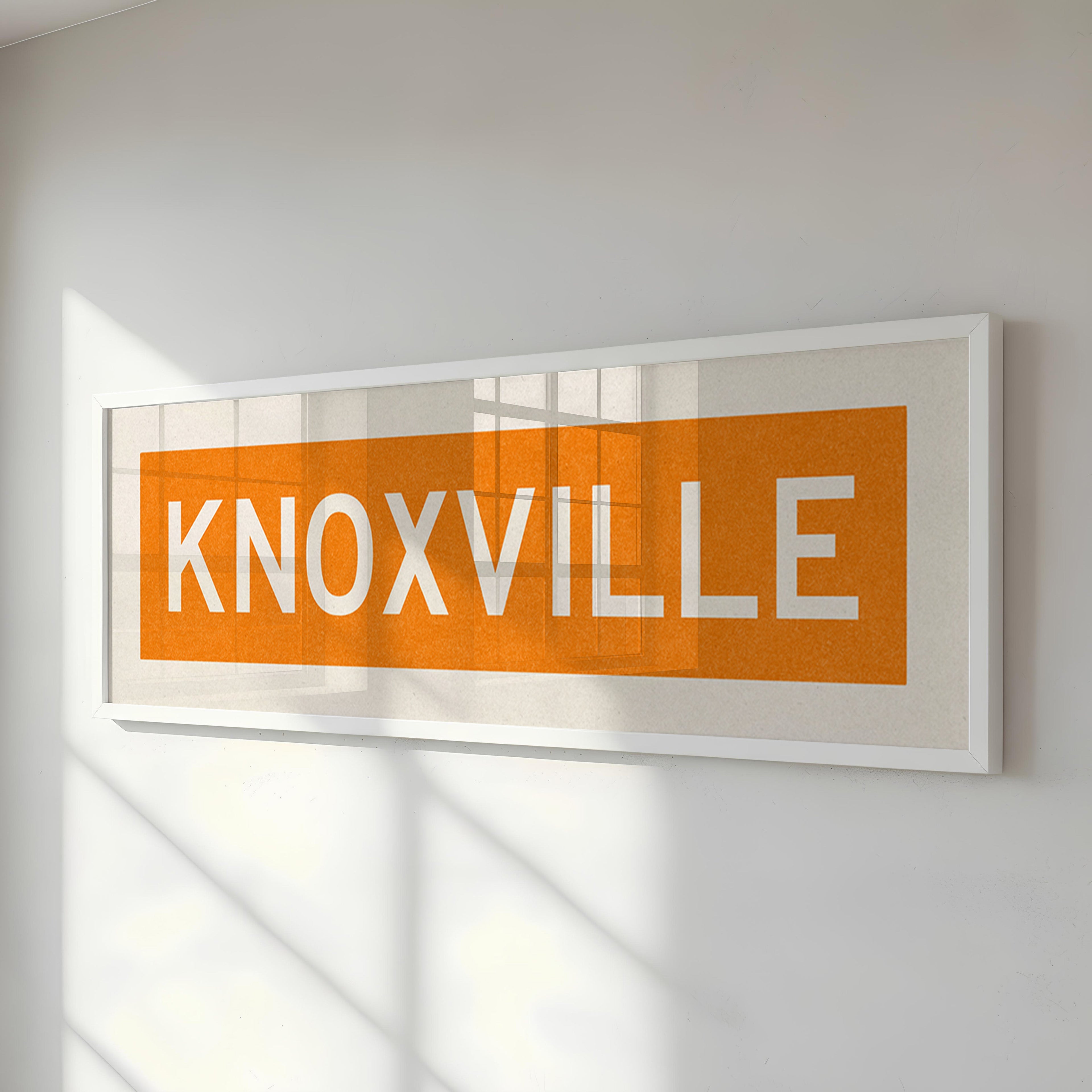 Framed Knoxville Orange Bus Scroll