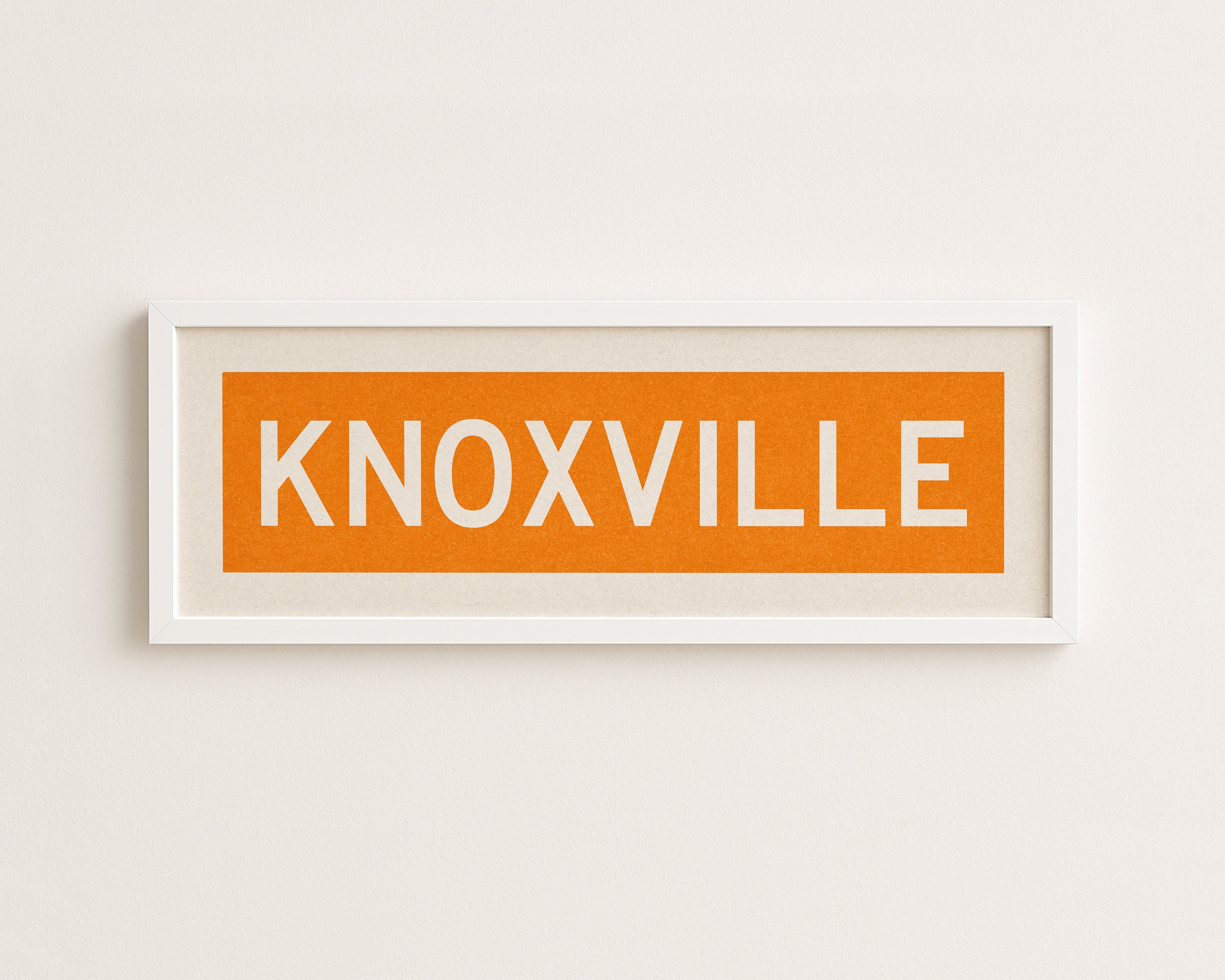 Framed Knoxville Orange Bus Scroll