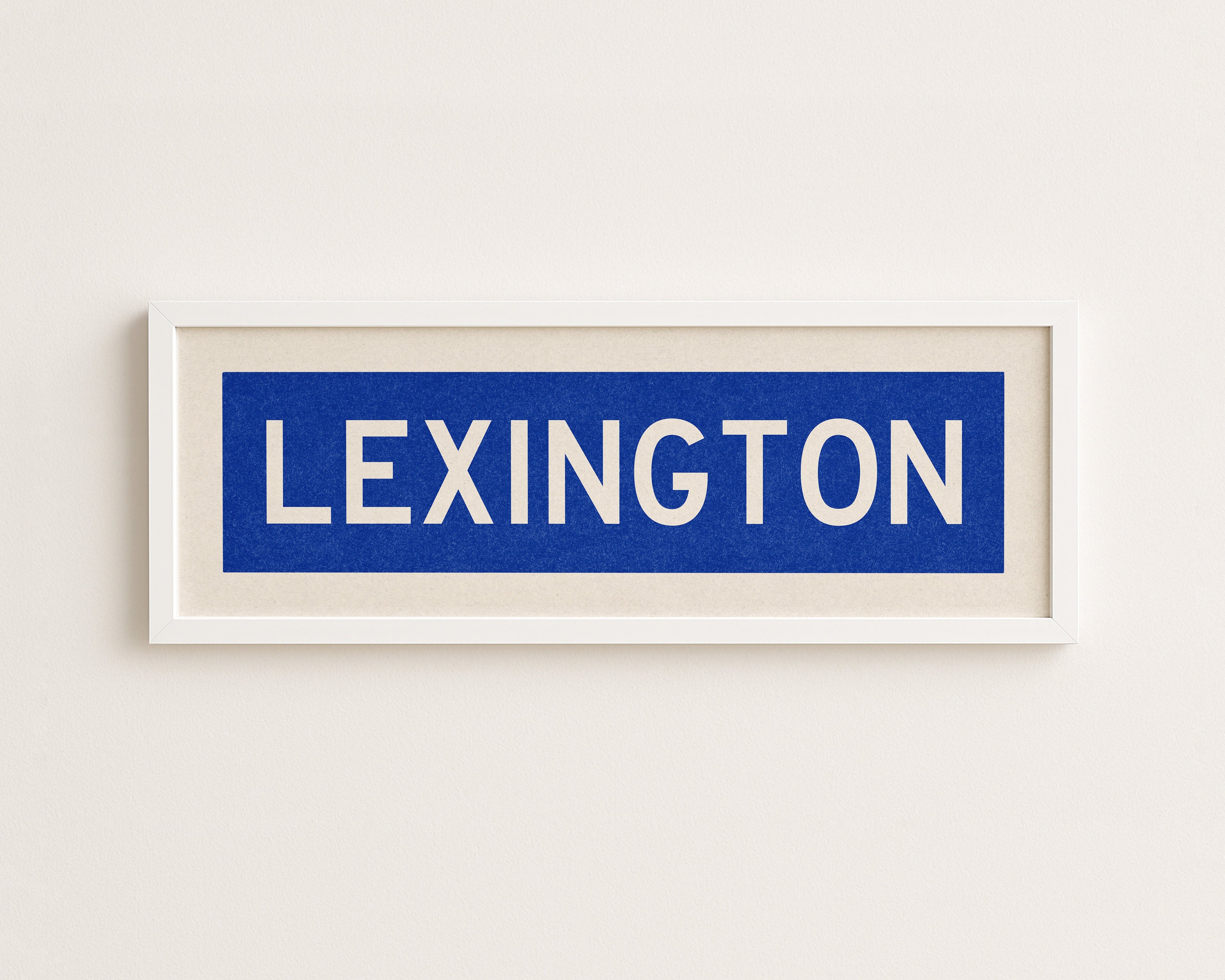 Framed Lexington Blue Bus Scroll
