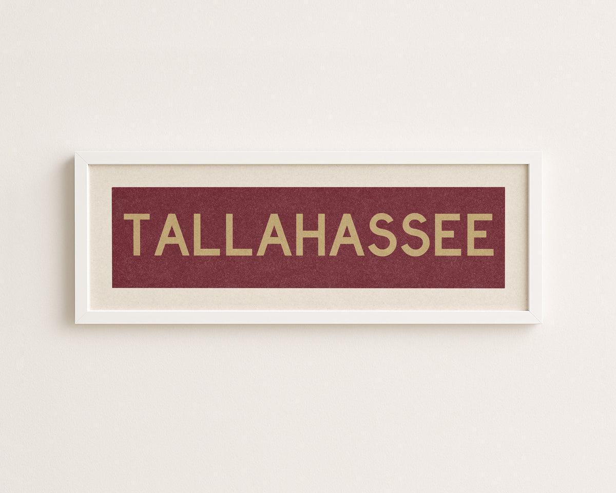 Framed Tallahassee Garnet Bus Scroll