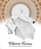 Vittorio Farina Men's Woven Paisley Ascot & Pocket Square