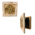 White Wild Flower Compact Gun Cabinet with Hidden Magnetic Lock