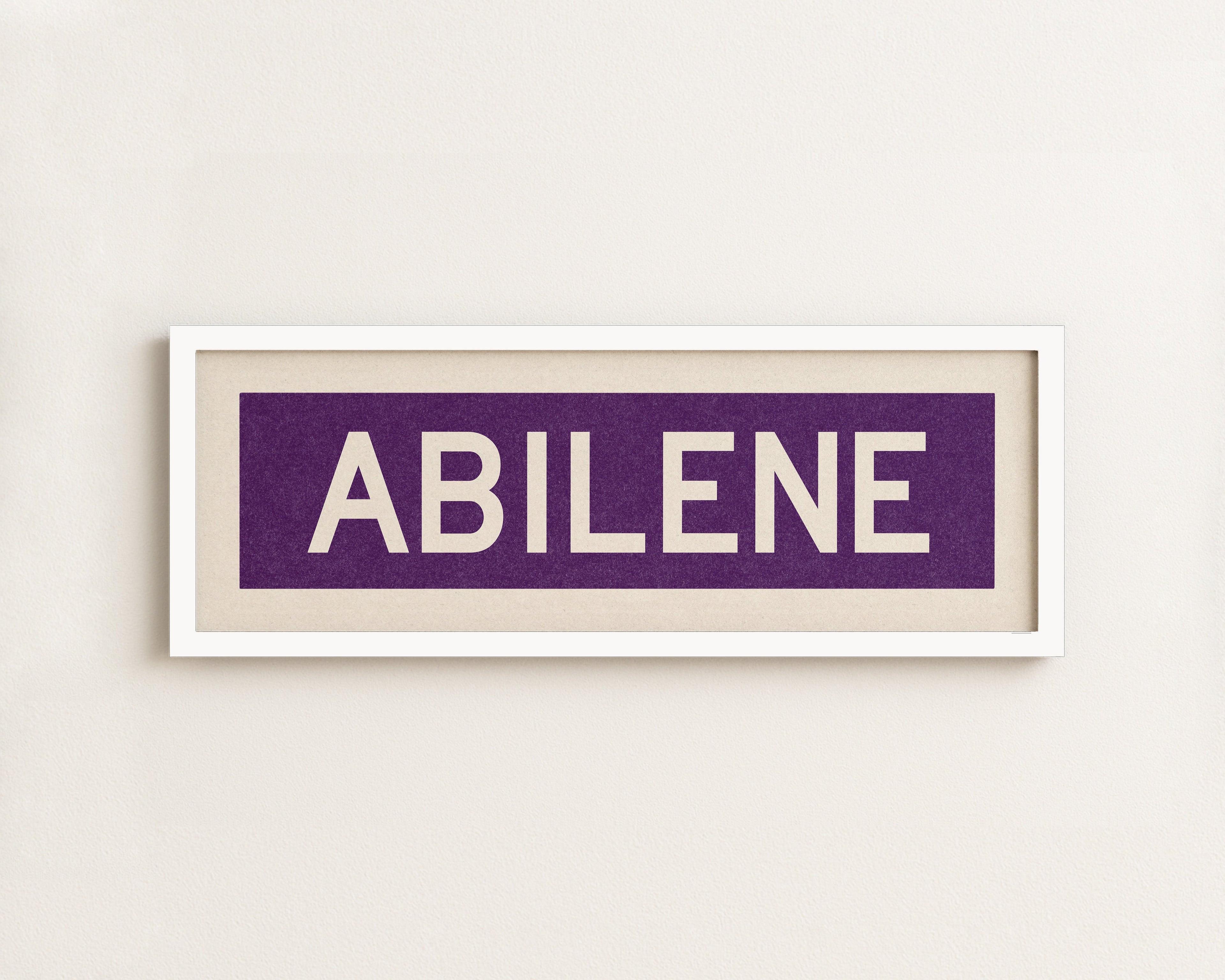 Framed Abilene Purple Bus Scroll