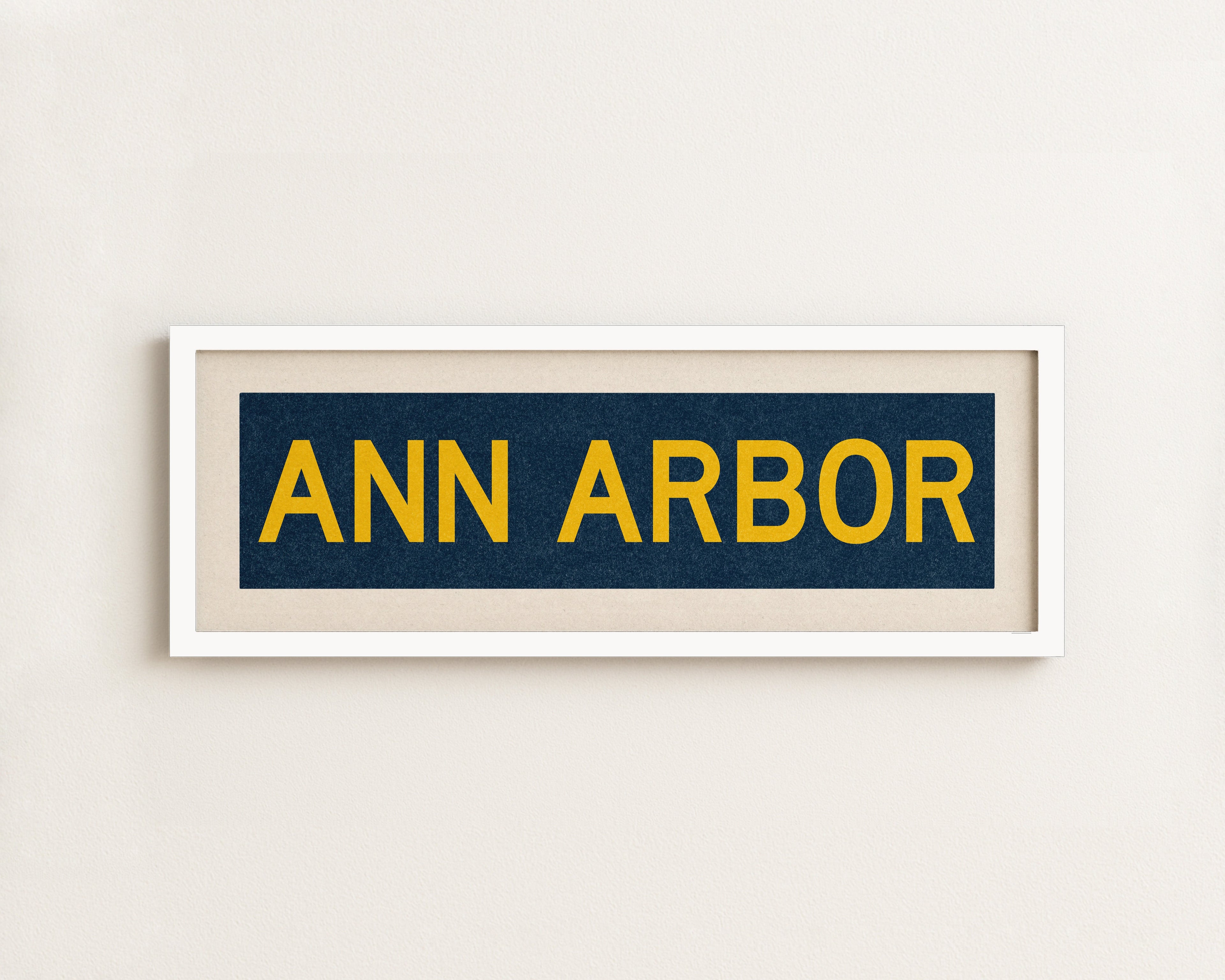 Framed Ann Arbor Navy Bus Scroll