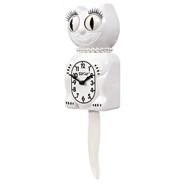 Classic White Lady Kit-Cat Klock