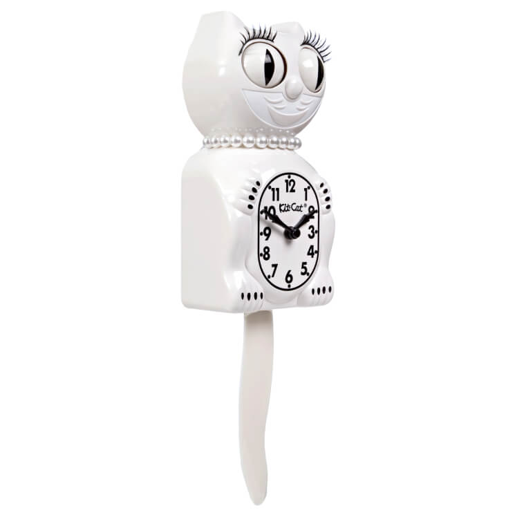 Classic White Lady Kit-Cat Klock