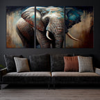 Wild Elephant Wall Art Canvas Print