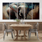 Wild Elephant Wall Art Canvas Print
