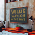 Willie, Waylon, & The Boys Typography Art Print