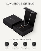 Ebony Wood Cross Pendant (Silver)