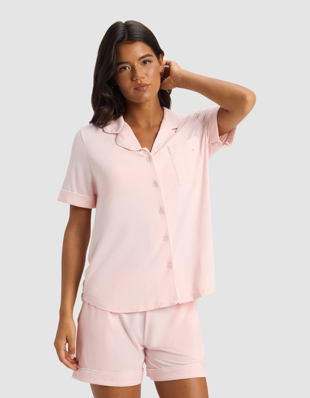 Women's Bamboo Stretch-Knit Short Sleeve Pajama Top (Collective)