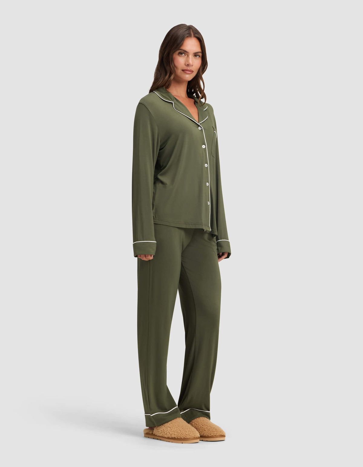 Women's Bamboo Stretch-Knit Long Sleeve Pajama Set (Collective)