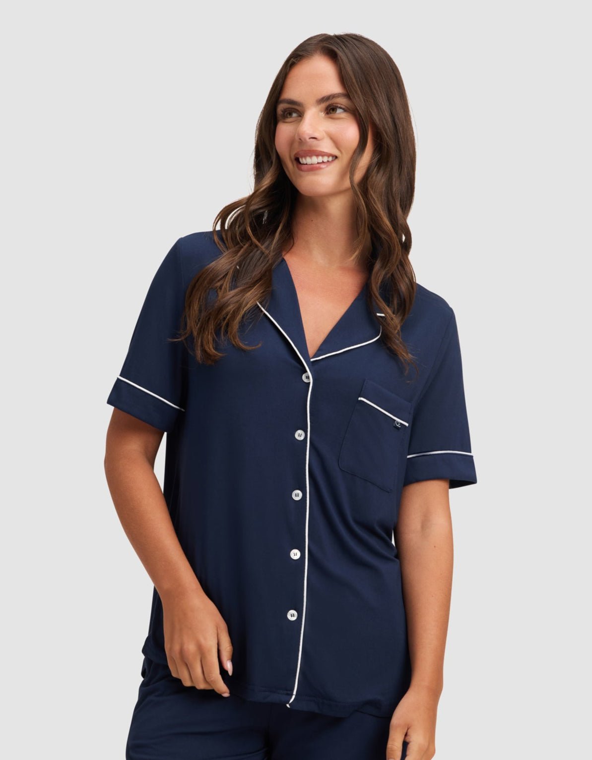 Women's Bamboo Stretch-Knit Short Sleeve Pajama Top (Collective)