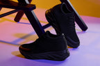 CALTO - X2690 - 2.8 Inches Taller (Black/Black Sole) - Lightweight Sporty Sneakers