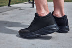 CALTO - X2690 - 2.8 Inches Taller (Black/Black Sole) - Lightweight Sporty Sneakers