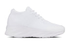 CALTO - X2691 - 2.8 Inches Taller (White/White Sole) - Lightweight Sporty Sneakers