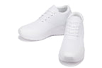 CALTO - X2691 - 2.8 Inches Taller (White/White Sole) - Lightweight Sporty Sneakers
