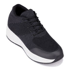 CALTO - X2692 - 2.8 Inches Taller (Charcoal/White Sole) - Lightweight Sporty Sneakers