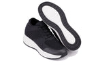 CALTO - X2692 - 2.8 Inches Taller (Charcoal/White Sole) - Lightweight Sporty Sneakers