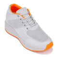 CALTO - X2694 - 2.8 Inches Taller (Light Grey/Orange) - Lightweight Sporty Sneakers