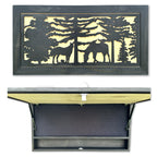 Horse Farm Large Wall Art Hidden Firearm Storage Cabinet