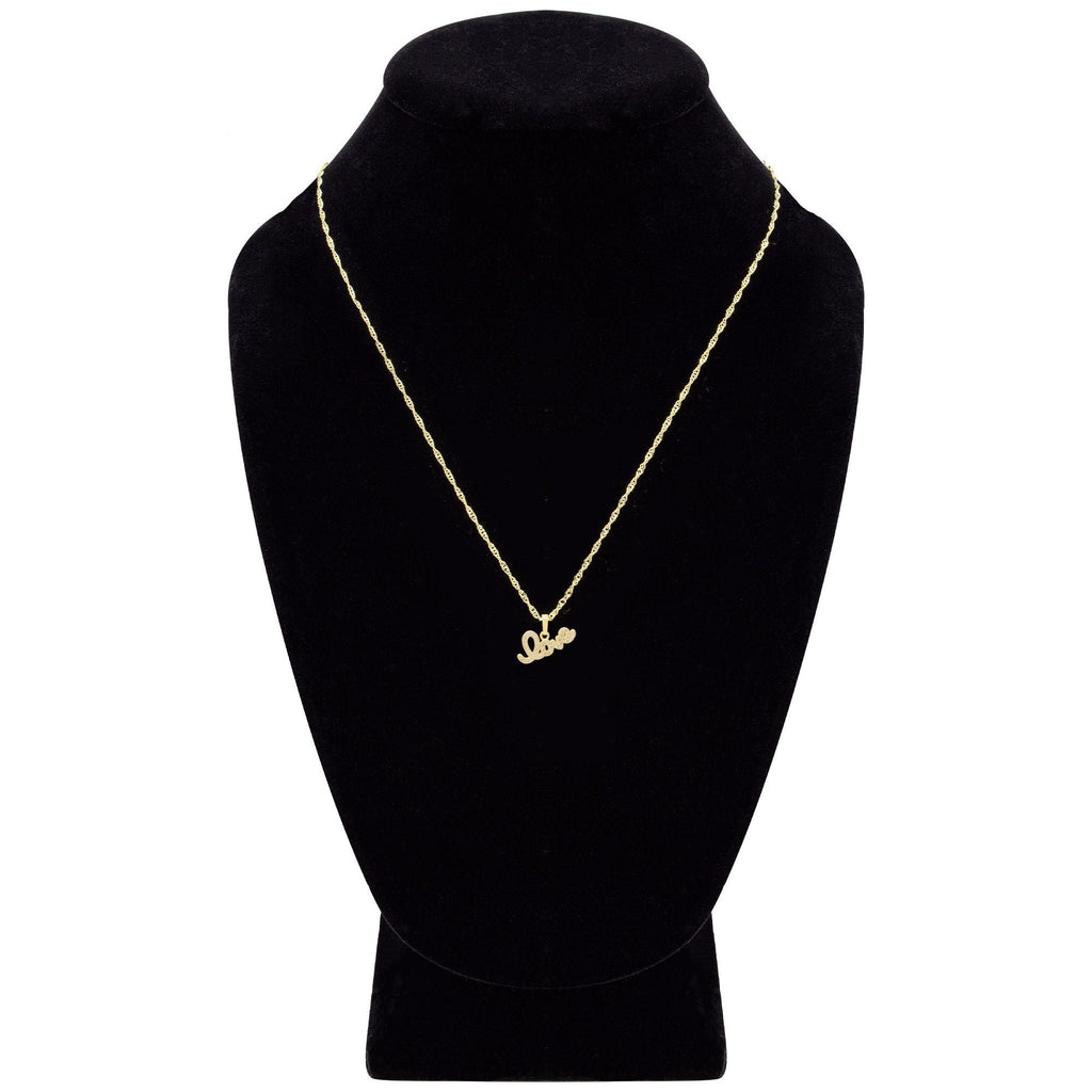 Cubic Zirconia 14K Gold Filled Flying Love Pendant Necklace Set