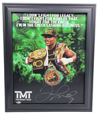 Floyd Money Mayweather Jr. Signed I Fight For the Check Framed Canvas  BAS