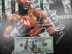 Floyd Money Mayweather Jr. Signed Custom Photo Framed Canvas  BAS